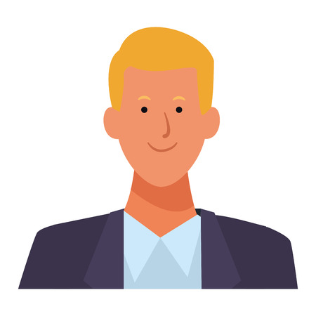 man portrait avatar cartoon character vector illustration graphic designのイラスト素材