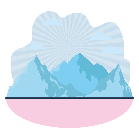 mountain landscape icon vector illustration graphic designのイラスト素材