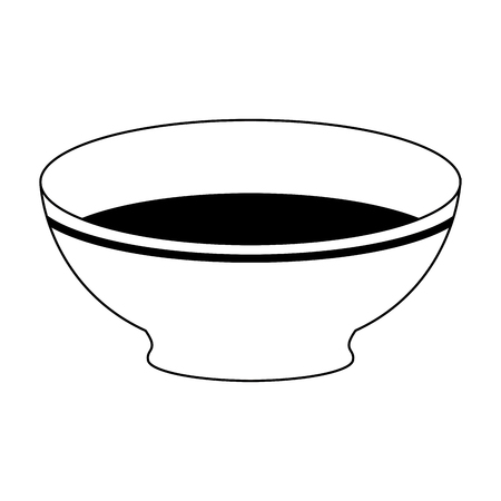 Empty dish bowl cartoon vector illustration graphic designのイラスト素材