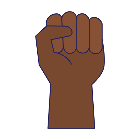 black hand clenched symbol vector illustration graphic designのイラスト素材