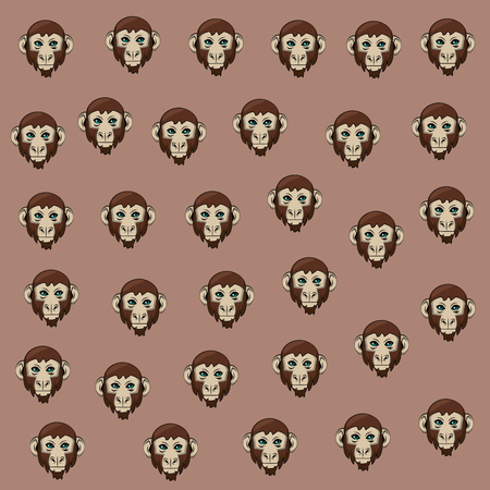 Monkey face cool sketch vector illustration graphic designのイラスト素材