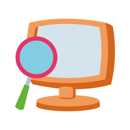 Computer screen and email symbol vector illustration graphic designのイラスト素材