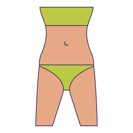 Woman body cartoon isolated vector illustration graphic designのイラスト素材