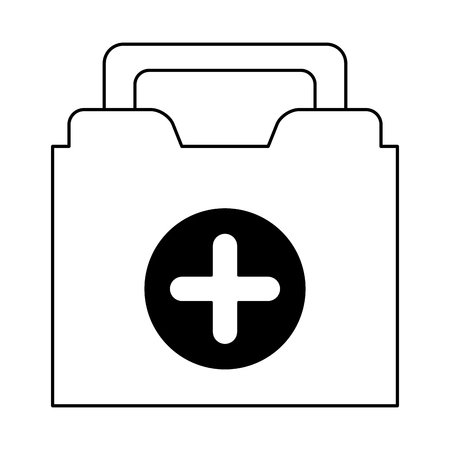 Medical first aids suitcase symbol vector illustration graphic designのイラスト素材