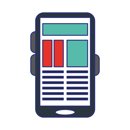 Smartphone mobile technology symbol vector illustration graphic designのイラスト素材