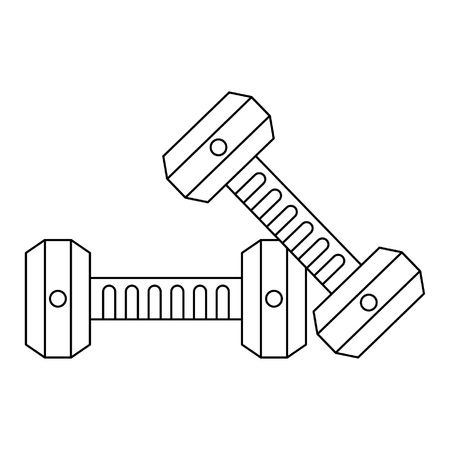 Dumbbells gym equipment isolated vector illustration graphic designのイラスト素材