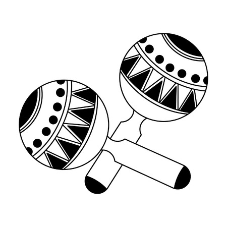 Maracas latin instrument cartoon isolated vector illustration graphic designのイラスト素材