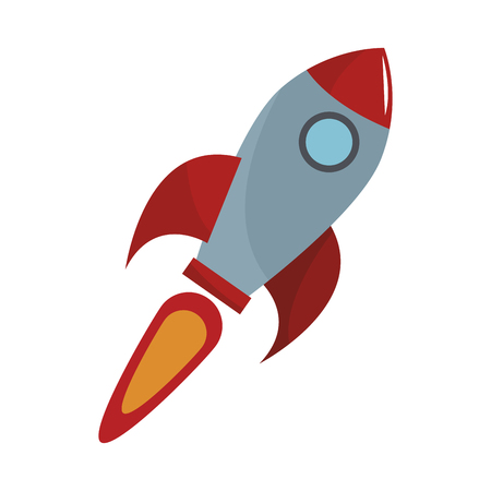 Rocket spaceship symbol isolated vector illustration graphic designのイラスト素材