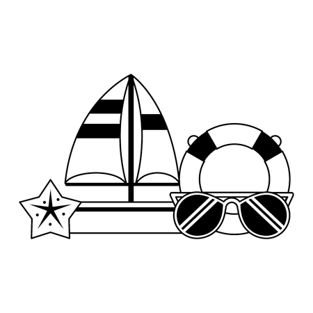 Vacations cartoons and travel equipment vector illustration graphic designのイラスト素材