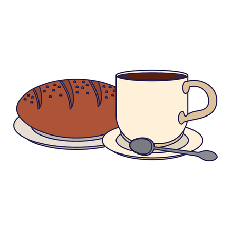 American breakfast food ingredients vector illustration graphic designのイラスト素材