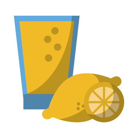 Lemonade juice glass cup vector illustration graphic designのイラスト素材
