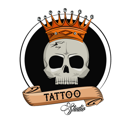 Tattoo old school drawings emblem vector illustration graphic designのイラスト素材