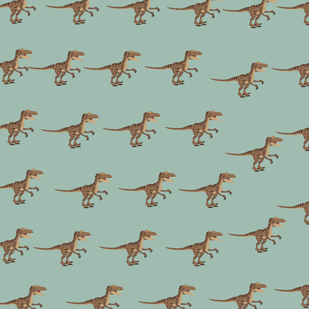 raptor dinosaur cartoon pattern background vector illustration graphic designのイラスト素材
