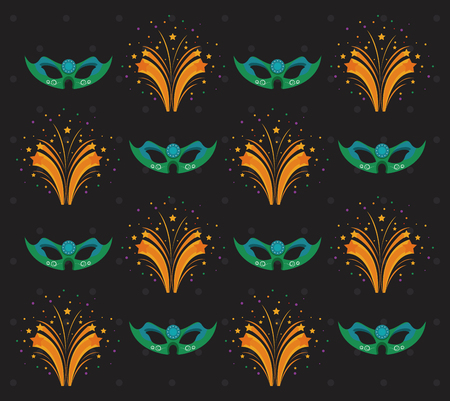 Carnival black background patterns vector illustration graphic designのイラスト素材