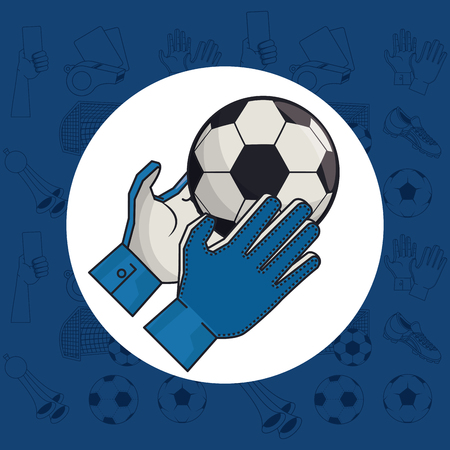 Soccer sport game equipment cartoons vector illustration graphic designのイラスト素材