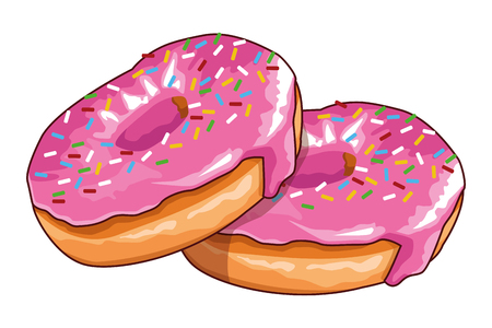 delicious donuts icon vector illustration graphic designのイラスト素材