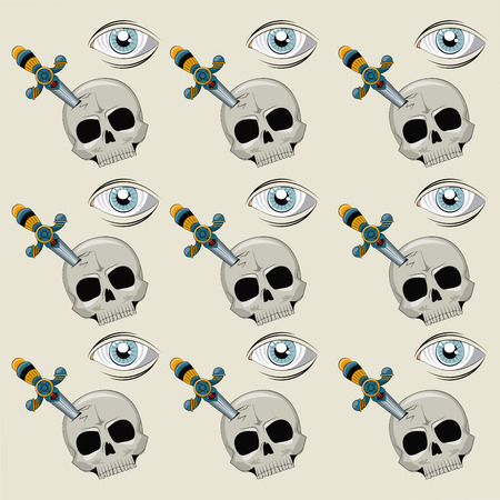 Tattoo studio old school background pattern vector illustration graphic designのイラスト素材