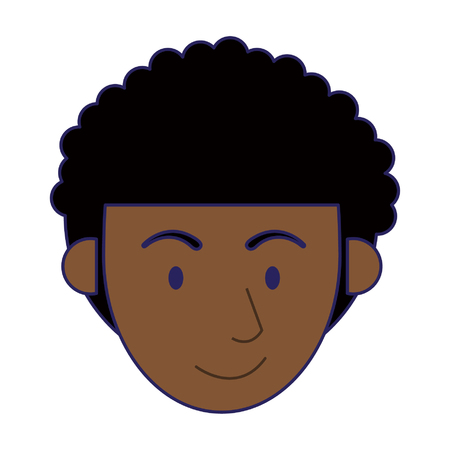 Man smiling face cartoon isolated vector illustration graphic designのイラスト素材