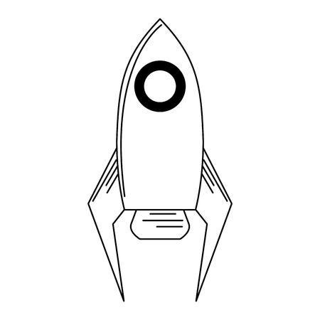 Rocket spaceship symbol isolated vector illustration graphic designのイラスト素材