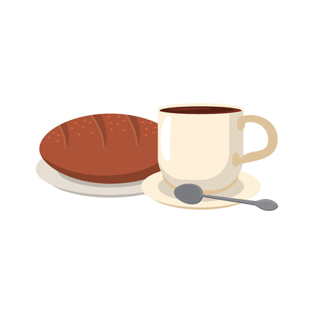 American breakfast food ingredients vector illustration graphic designのイラスト素材