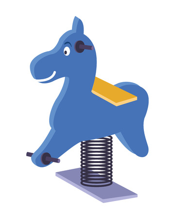 Swing horse playground game vector illustration graphic designのイラスト素材