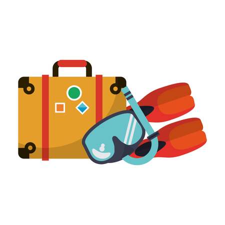 Vacations cartoons and travel equipment vector illustration graphic designのイラスト素材