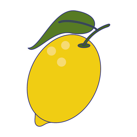 Lemon fruit fresh food isolated vector illustration graphic designのイラスト素材