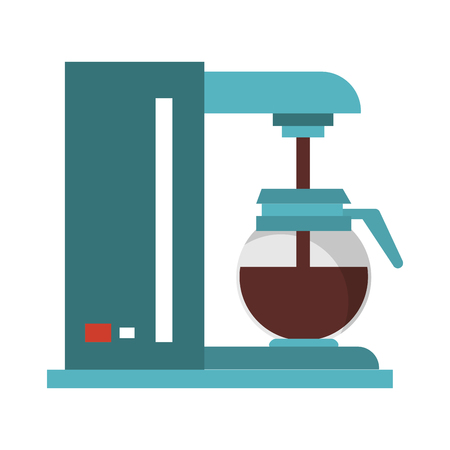 Coffee making machine with pot coffeeshop equipment pouring drink vector illustration graphic desingのイラスト素材