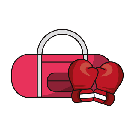 Fitness and sport equipment elements cartoons vector illustration graphic designのイラスト素材