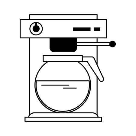 Coffee making machine with jug hot drink fresh made beverage automatic drip vector illustration graphic desingのイラスト素材