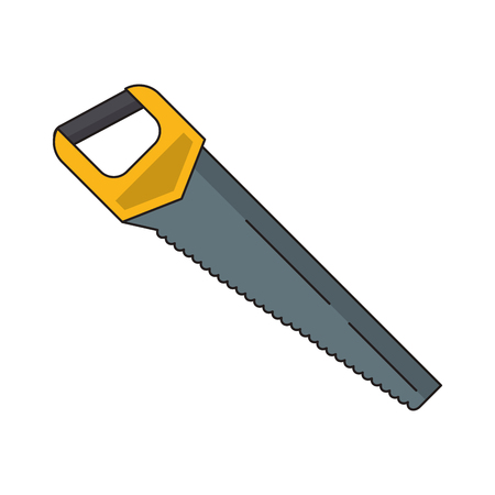 Saw construction tool cartoon vector illustration graphic designのイラスト素材