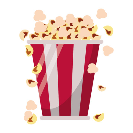 Pop corn bucket food cartoon vector illustration graphic designのイラスト素材