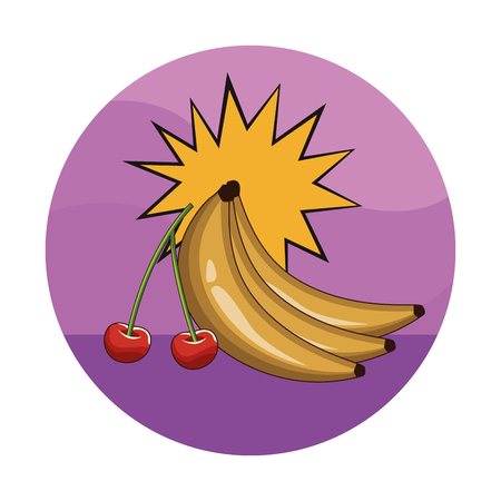 delcious fresh fruits cartoon vector illustration graphic designのイラスト素材