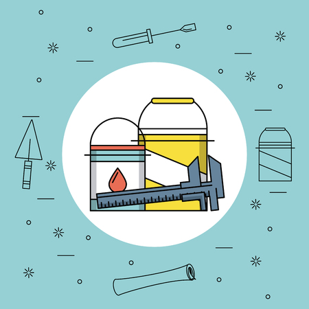 Home improvement and construction tools vector illustration graphic designのイラスト素材