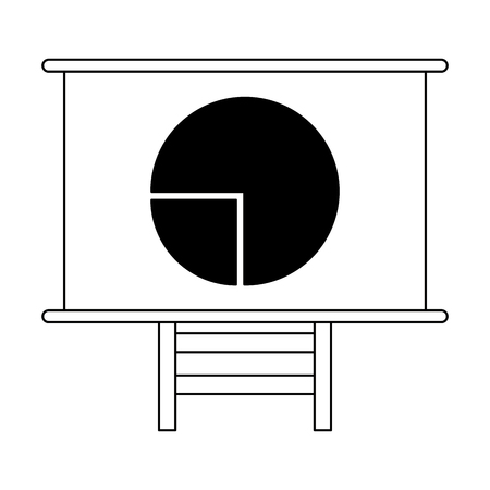 Business graph on whiteboard symbol vector illustration graphic designのイラスト素材