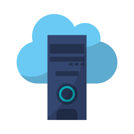Cloud computing cpu computer technology vector illustration graphic designのイラスト素材