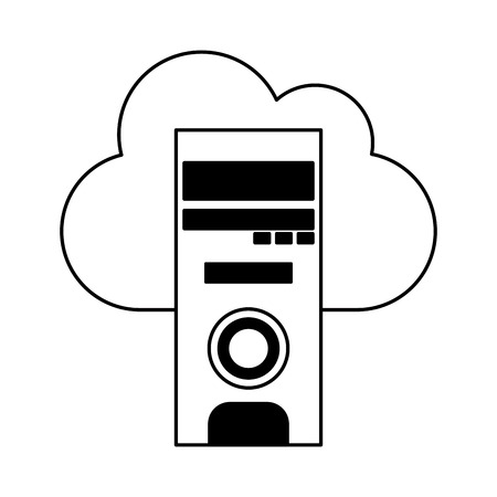 Cloud computing cpu computer technology vector illustration graphic designのイラスト素材