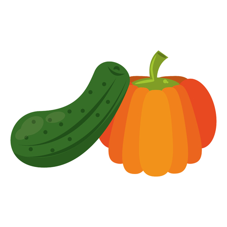 Vegetables healthy food cartoon vector illustration graphic designのイラスト素材