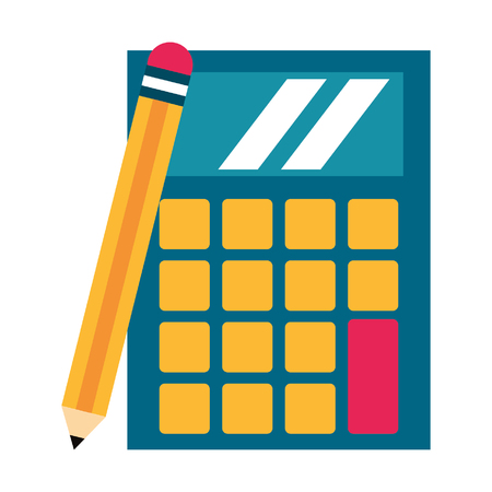 calculator icon cartoon isolated vector illustration graphic designのイラスト素材