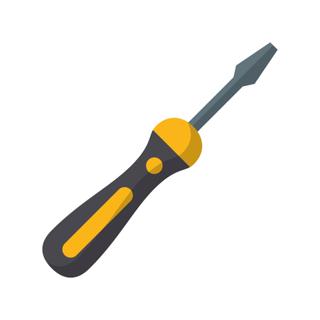 Screwdriver construction tool cartoon vector illustration graphic designのイラスト素材