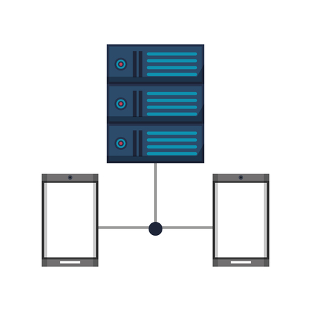 technology smartphones software tools cartoon vector illustration graphic designのイラスト素材
