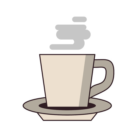 coffee cafe coffee shop concept element hot drink cup porcelain mug cartoon vector illustration graphic designのイラスト素材