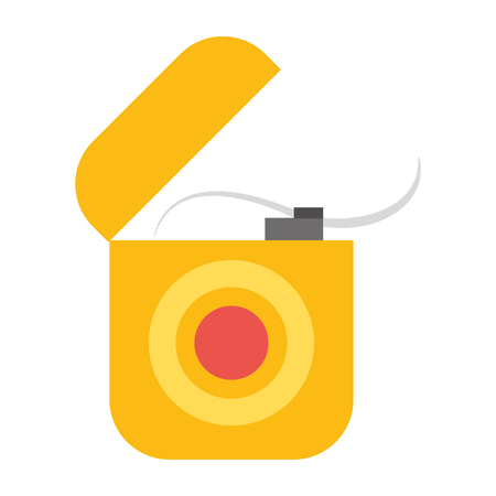 Dental care floss hygiene cartoon vector illustration graphic designのイラスト素材