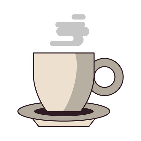 coffee cafe coffee shop concept element hot drink cup porcelain mug cartoon vector illustration graphic designのイラスト素材