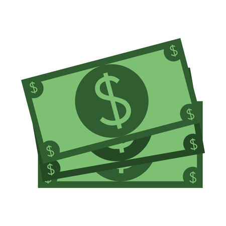 saving money bills cartoon vector illustration graphic designのイラスト素材