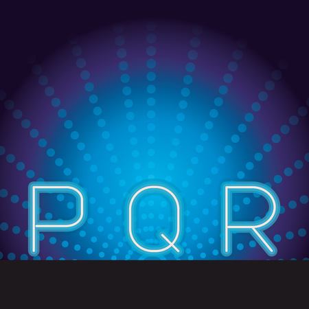 letters font blue neon over blue background vector illustrationのイラスト素材