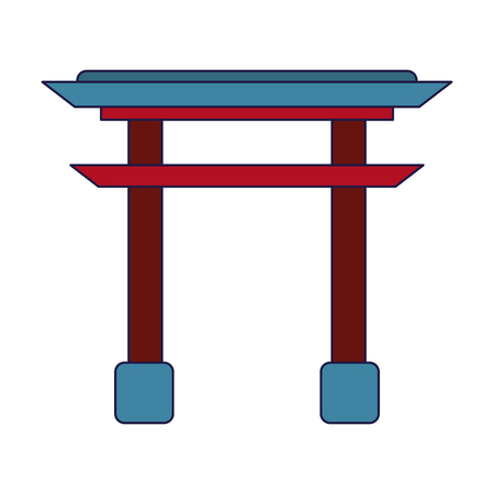 Asian gate symbol vector illustration graphic designのイラスト素材