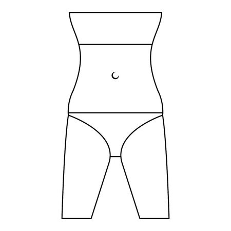 Woman body cartoon isolated vector illustration graphic designのイラスト素材