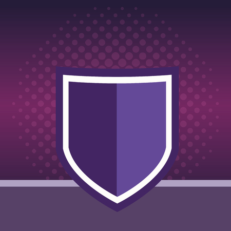 shield icon cartoon isolated with pop art background vector illustration graphic designのイラスト素材