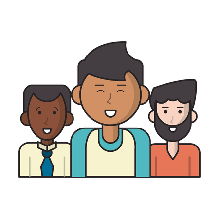 men avatar cartoon character vector illustration graphic designのイラスト素材